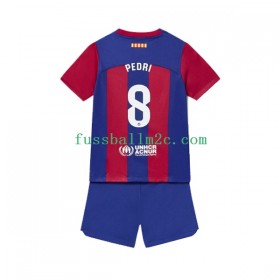 Fußballtrikots FC Barcelona Pedri 8 Kinder Heim Trikotsatz 2023-2024